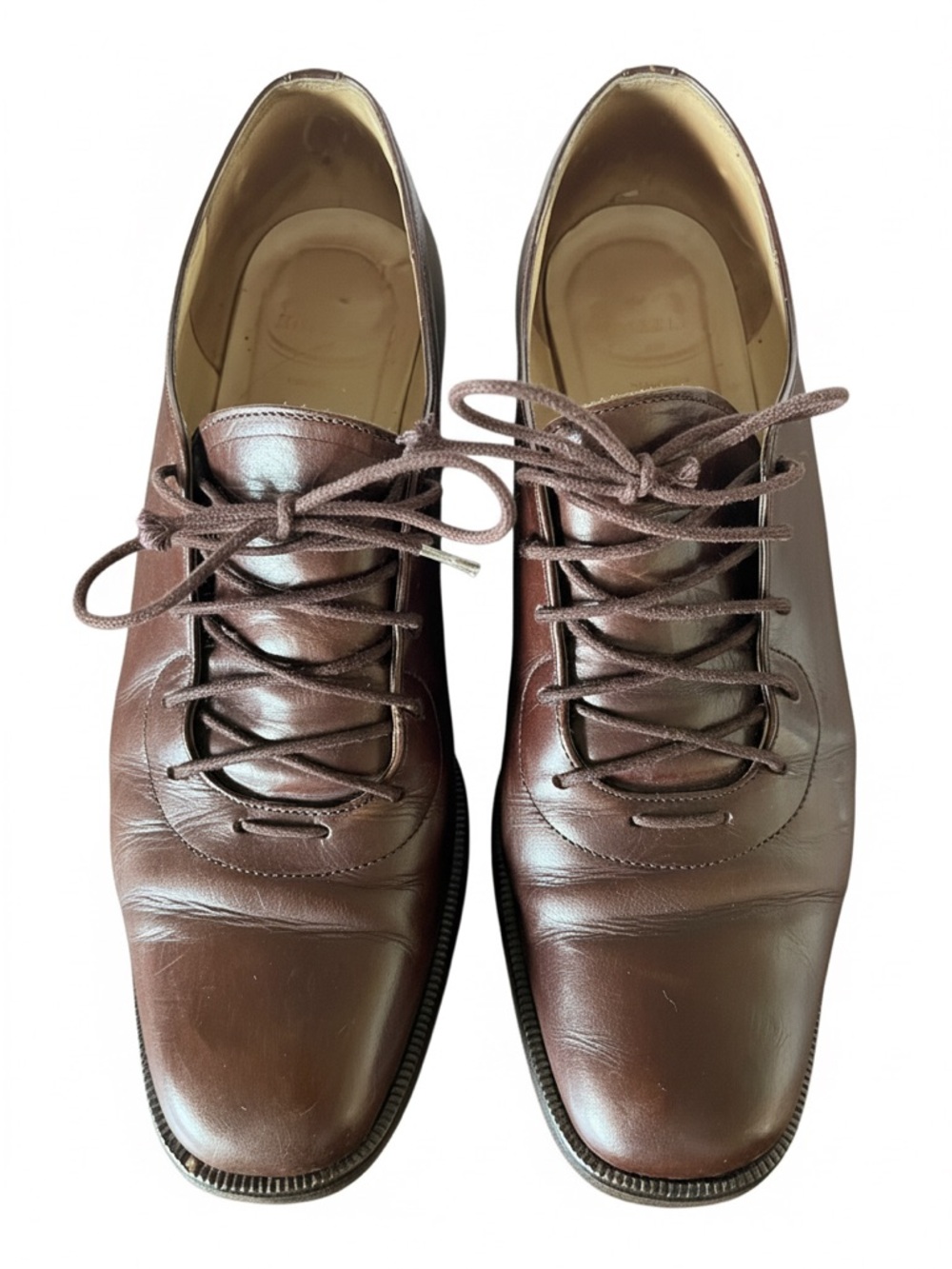 Kollele Prestigio y Calidad Brown Leather Oxfords - Sz 37 (US 6.5) Dark Academia